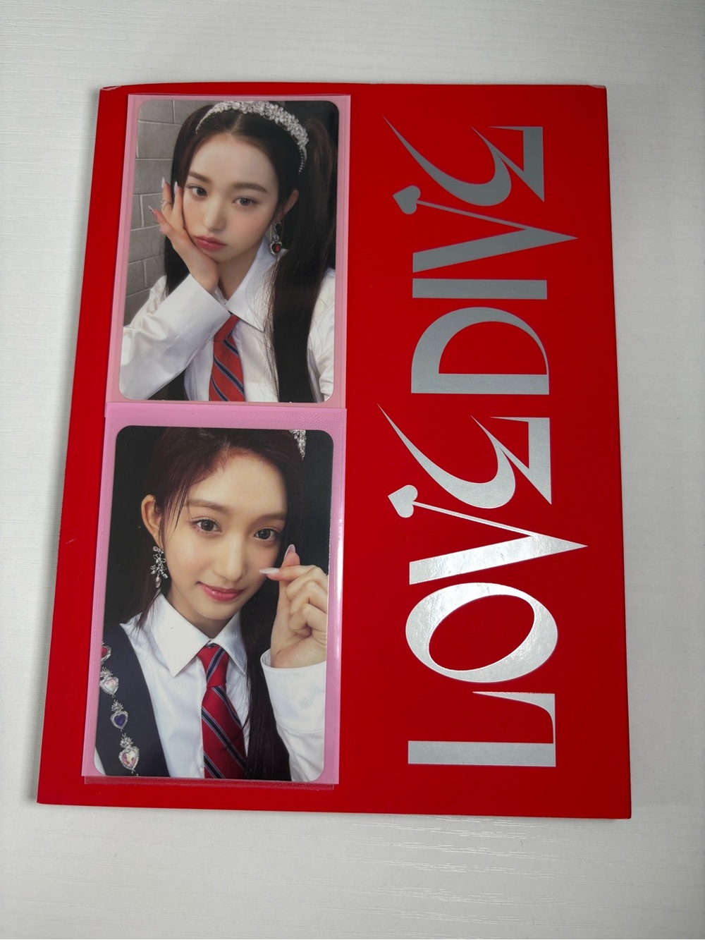 Red LOVE DIVE Wall Art Panel with Photocard Pockets